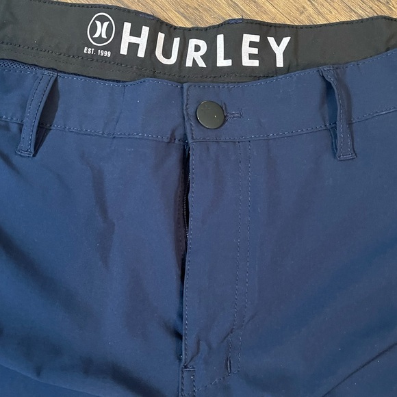 Hurley Shorts SZ 34 All Day Hybrid 4-Way Stretch Navy Reg fit 4 pockets no iron - Picture 3 of 10